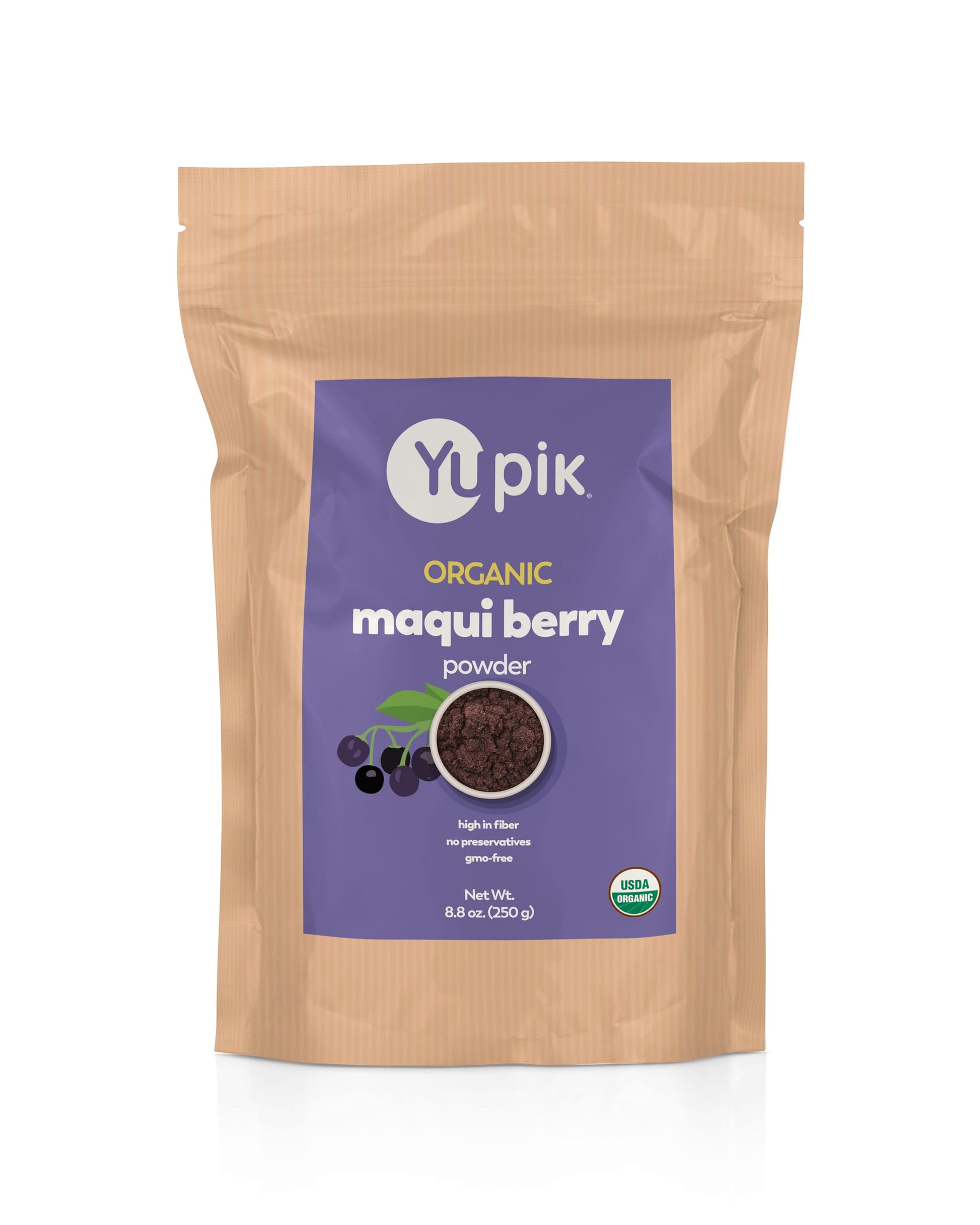 Yupik Organic Powder Superfood, Maqui, 8.8 Oz, Non-GMO, Vegan, Gluten-Free, Pack of 6