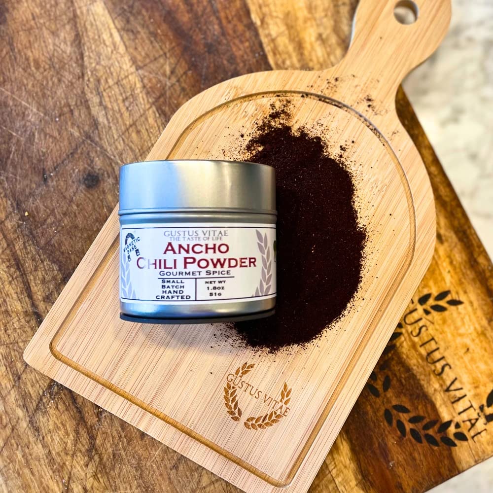 Ancho Chili Powder - Gourmet Spice - All Natural Chili Powder - Non Gmo - Handcrafted - Small Batch - Artisanal Seasoning - Gust