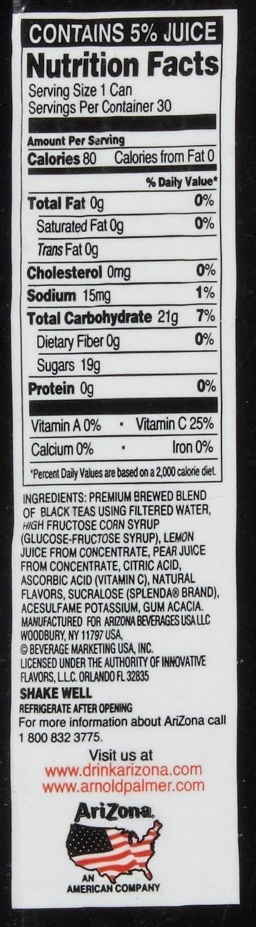 Arnold Palmer Half Ice Tea/Lemonade, 11.5 oz, Pack of 30, Yellow, Model 613008725914