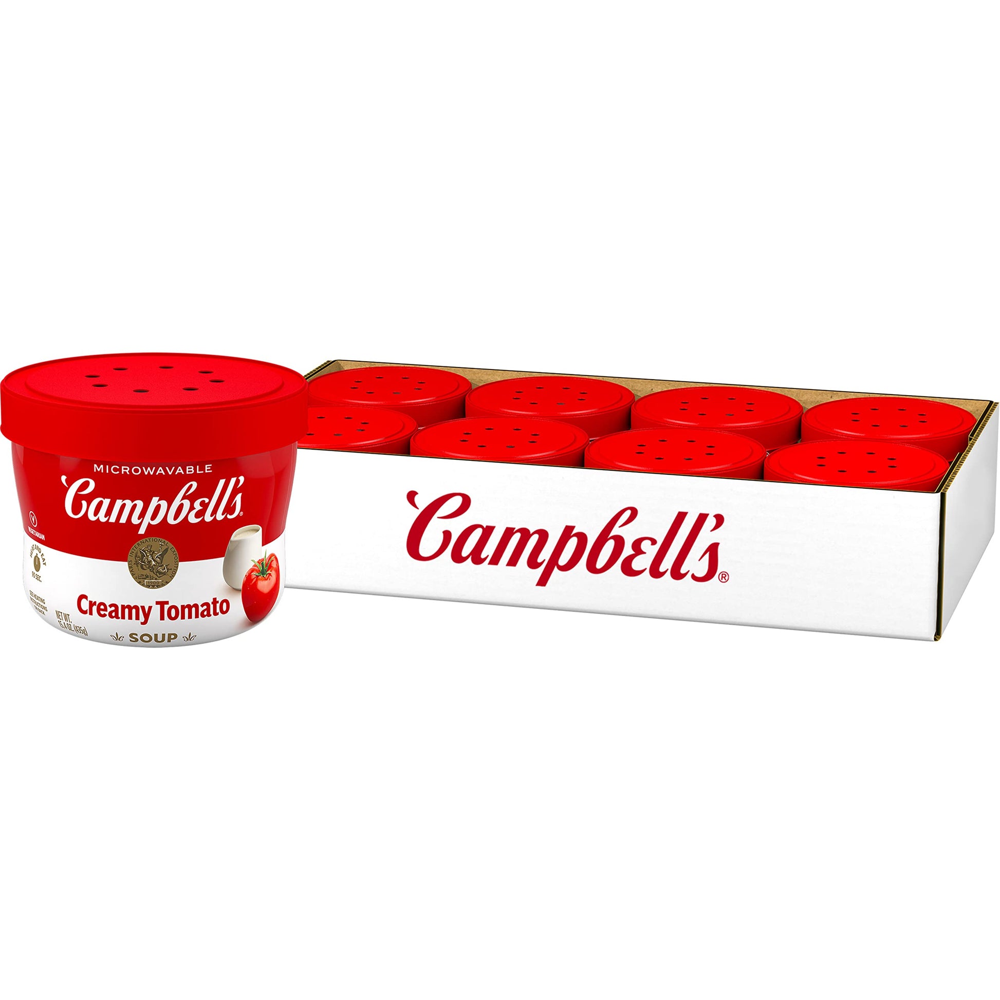 Campbell'S Creamy Tomato Soup, 15.4 Oz Microwavable Bowl (Case Of 8)