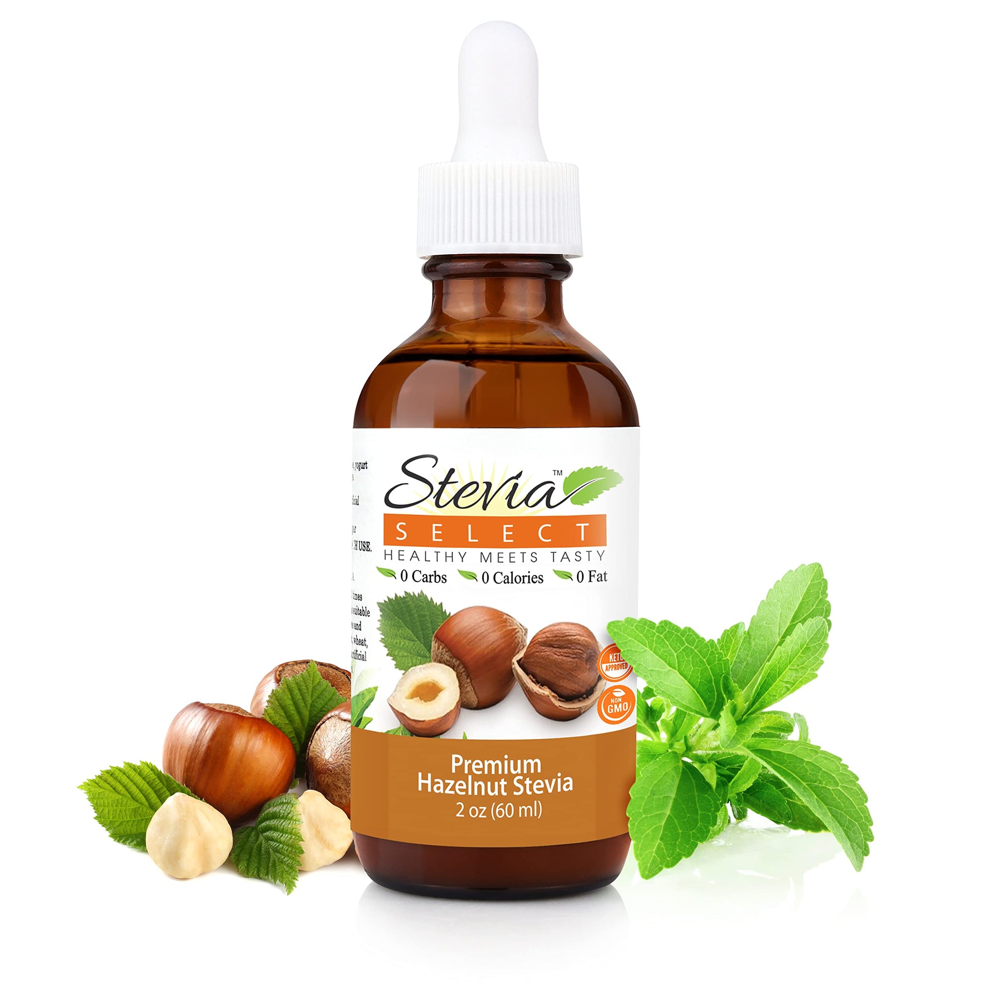 Stevia Select Hazelnut Liquid Stevia Drops - Zero Calorie Sweetener - 2 Fl Oz