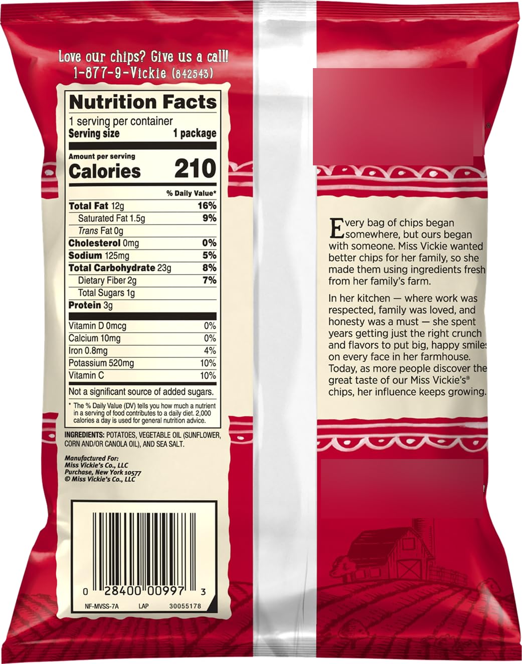 CITY WIDE GOURMET Sea Salt Kettle Cooked Potato Chips - 1.375 oz Bags (Pack of 8)