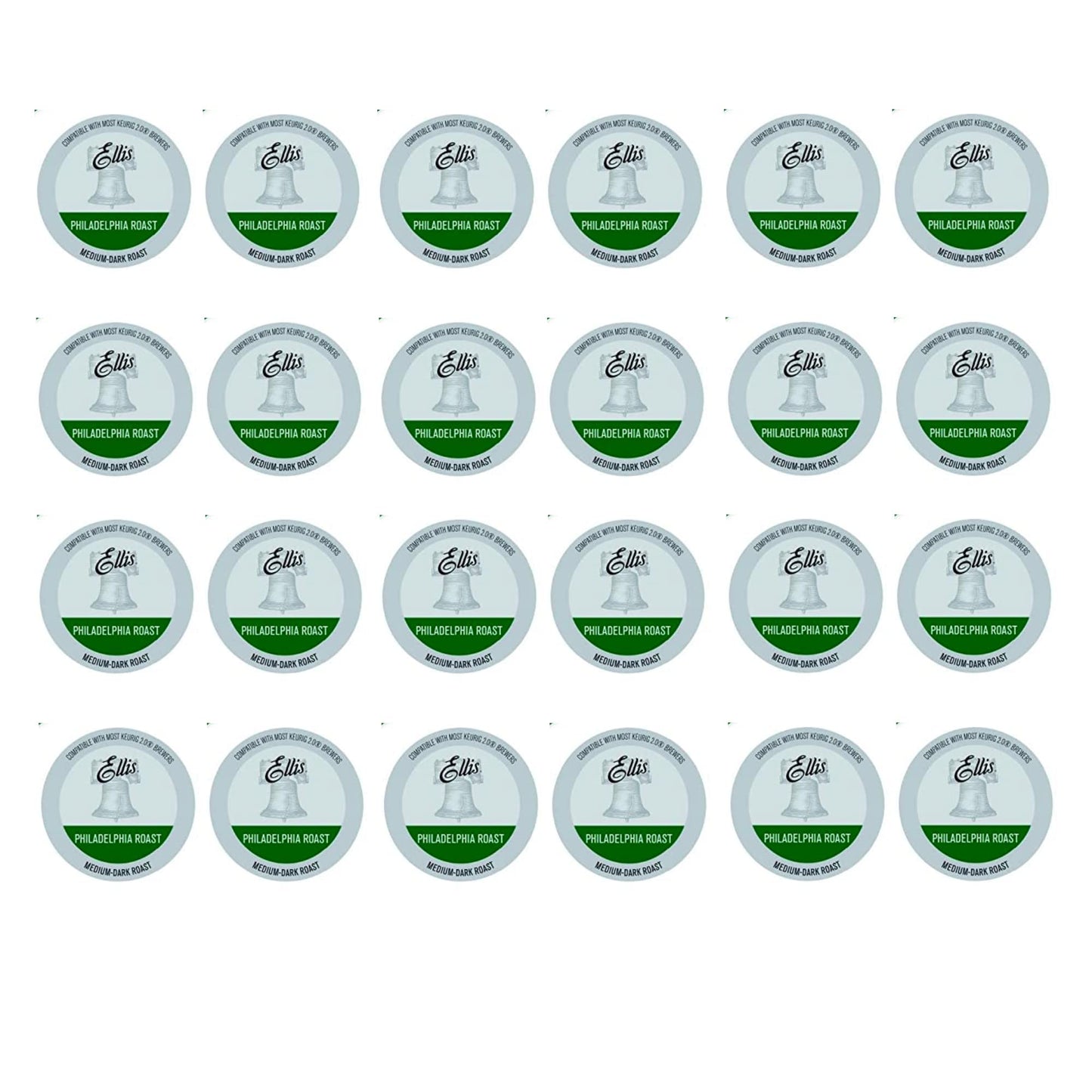 ELLIS COFFEE Medium Roast Single Serve Coffee Pods for K-Cups, 24 Count
