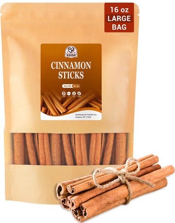 52USA Cinnamon Sticks, Cinnamon 16 oz (453g), Whole Cinnamon Sticks, 100% Raw, Kosher Certified, Gluten Free, Pure & Fresh Cinna