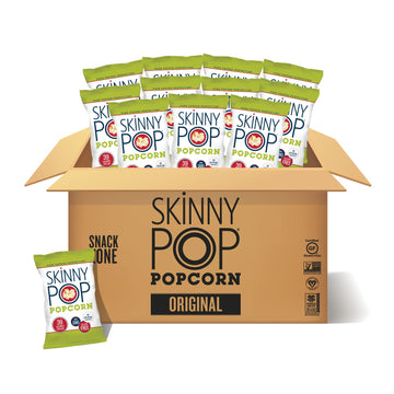 Skinnypop Popcorn, Gluten Free, Dairy Free, Non-Gmo, Healthy Snacks, Skinny Pop Original Popcorn, 1Oz Individual Size Snack Bags