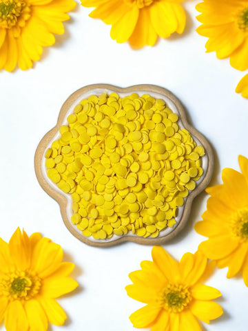 Edible Accents Yellow Sequins - Confectionery Accents, Gluten Free, Egg Free, Nuts Free, Kosher, Fancy Sprinkles Medley Mix, For