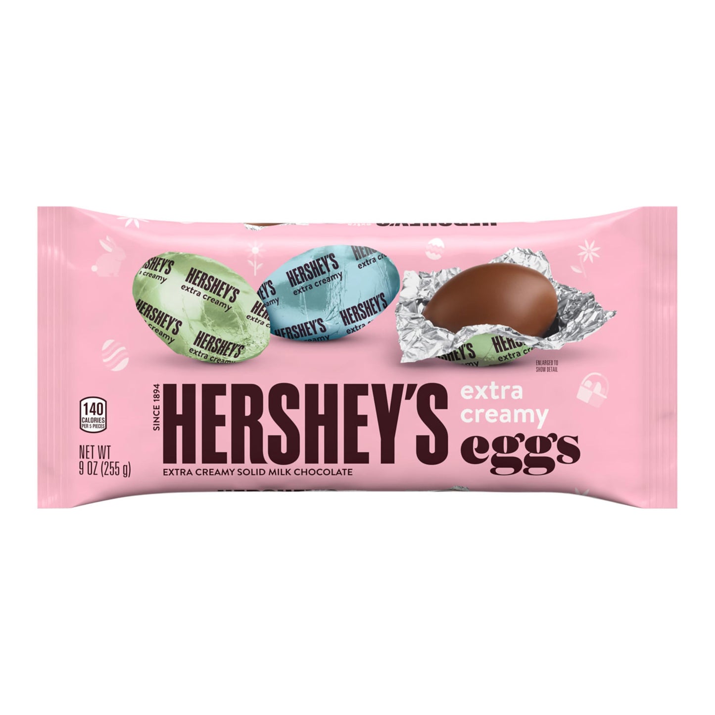 HERSHEYS Extra Creamy Milk Chocolate Eggs, Easter Candy Bag, 9 oz