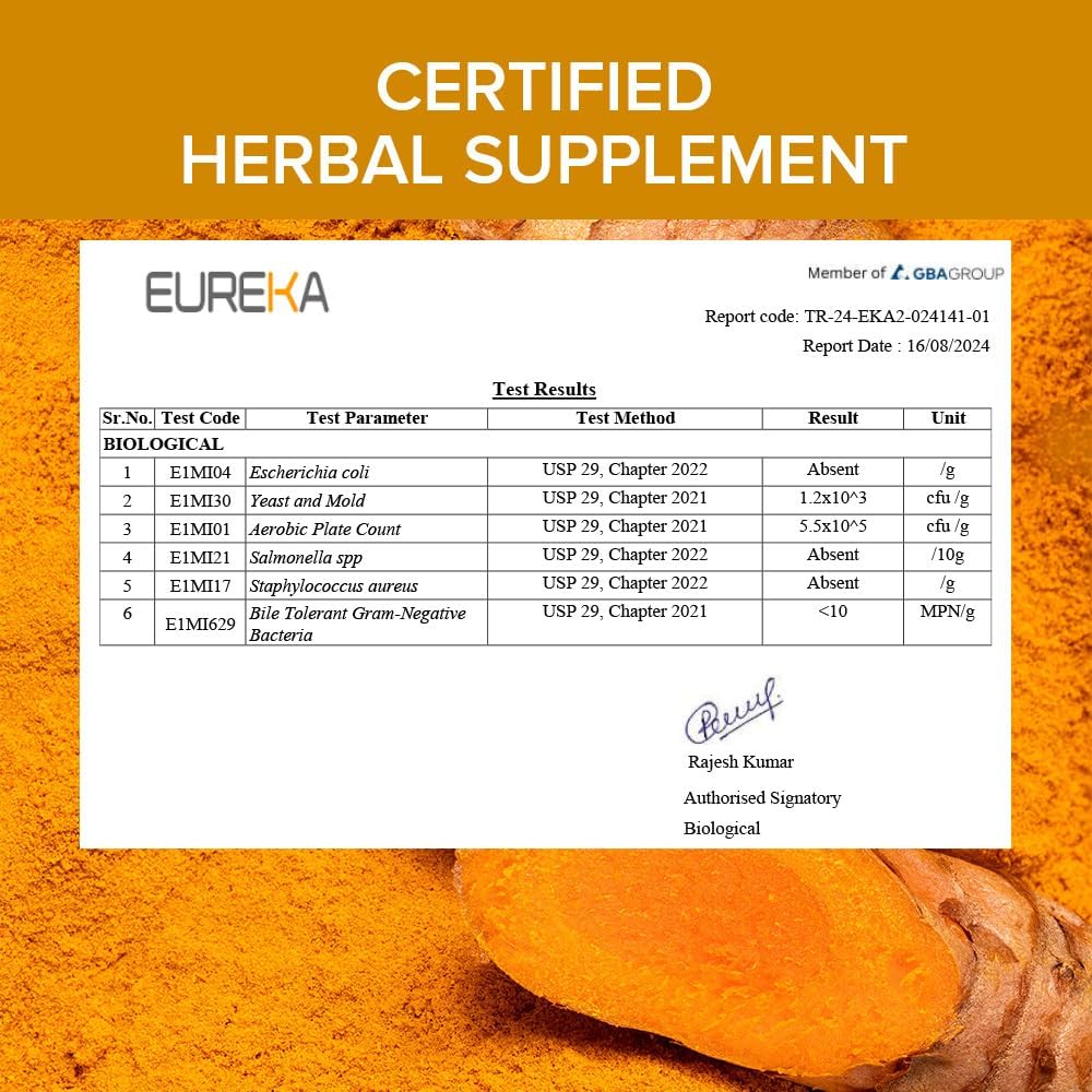 Vahdam, Turmeric Ashwagandha - Ashwagandha With Turmeric, Ginger & Black Pepper | Non-Gmo & Gluten Free | Herbal Nutrition Product - 40 Servings