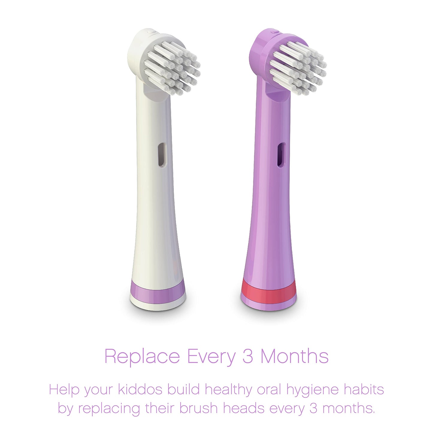 Brusheez Electronic Toothbrush Replacement Brush Heads 2 Pack (Sparkle The Unicorn)