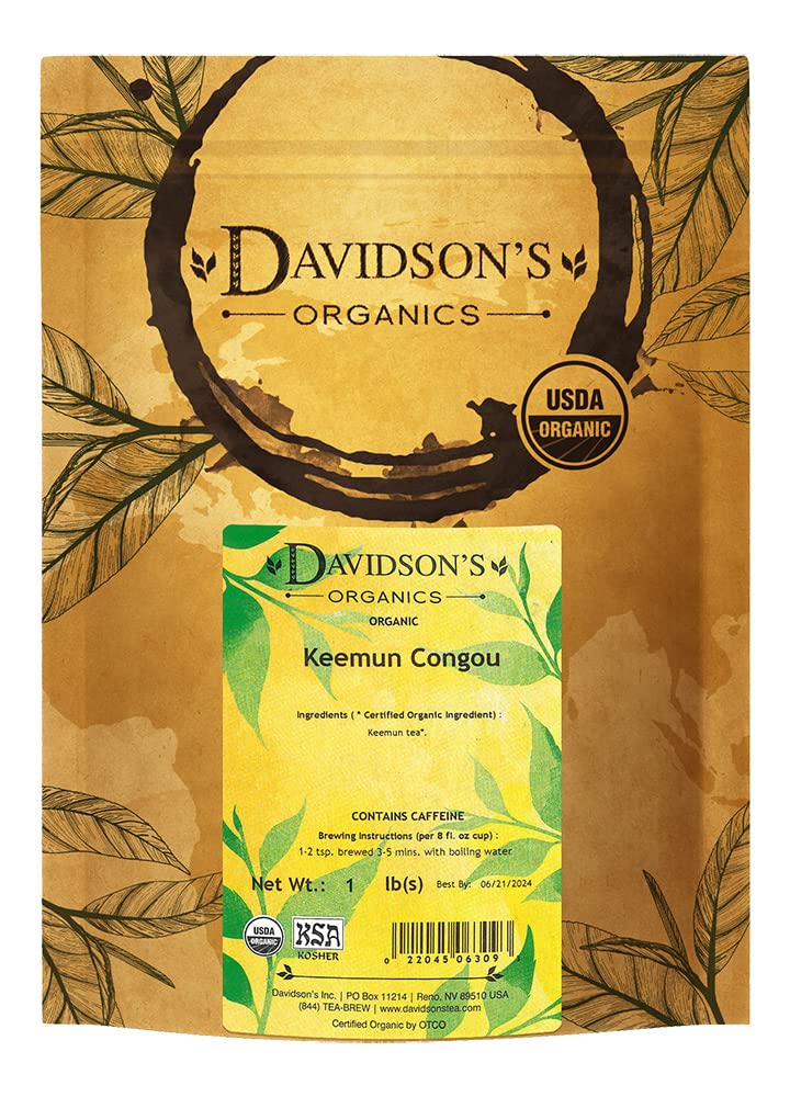 Davidsons Tea Bulk Keemun Congou 1 lb Black Tea - Premium Quality Loose Leaf Tea