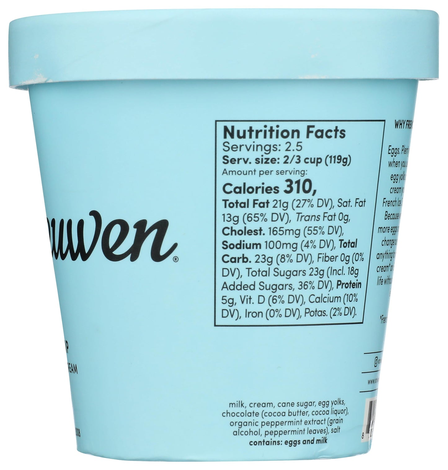 Van Leeuwen Mint Chip Ice Cream, 14 Oz (Frozen)