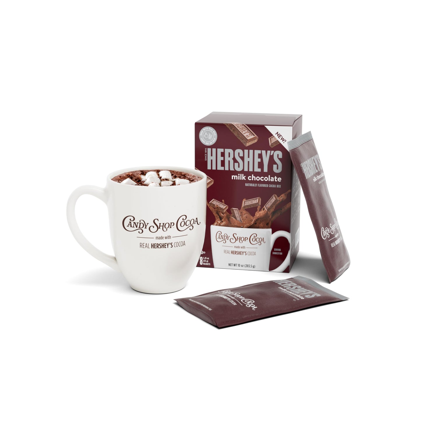 Candy Shop Cocoa Hershey'S Milk Chocolate Cocoa Mix, Hot Chocolate, Make Hot Or Iced Cocoa, Made With Real Milk, Gluten Free, 1.