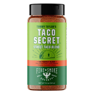 Fire & Smoke Society Taco Secret Taco Seasoning Mix | XLarge Bottle | Fajita Seasoning Mix, Carnitas, Meat, Mexican Spice Blend 