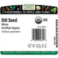 Frontier Co-op Organic Whole Dill Seed 1lb - 1 Pound (Pack of 1)