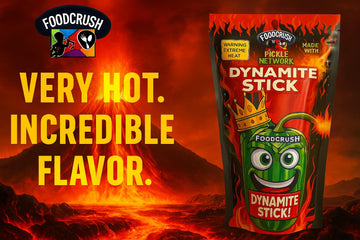 Worlds Hottest Pickle-Food Crush Dynamite Stick-Spicy Pickles In A Pouch! (Pack Of 3) Hot & Juicy And Actually Tastes Great! Inf