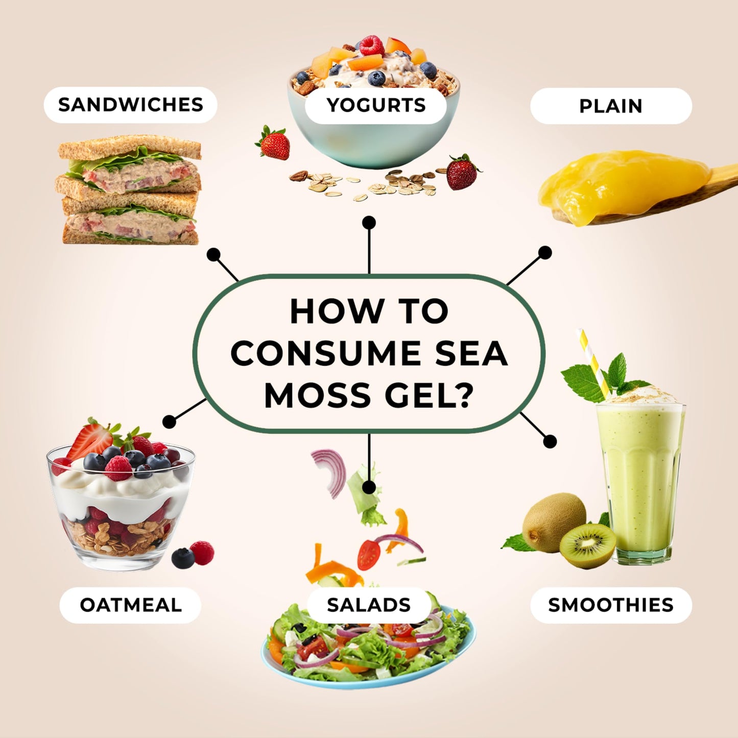 Trueseamoss Sea Moss Gel - Made In Usa - Wildcrafted Seamoss, Fresh Fruits & Sea Vegetables - Lemon Pie, Pack Of 2 (Labels May V