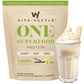 VitaHustle ONE Meal Replacement Shake - Vegan Protein Powder with Superfoods, 24 Ounce, Vanilla Flavor