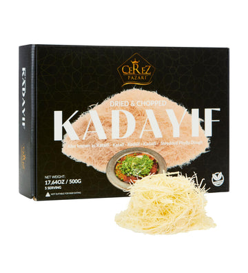 Cerez Pazari Kataifi Shredded Fillo Dough 1.1 lb. Shredded Phyllo Dough  Kadayif Ingredient For Dubai Chocolate Bar Pistachio  Raw  Dried  Chopped Kataifi Pastry  Knafeh  Kunafa
