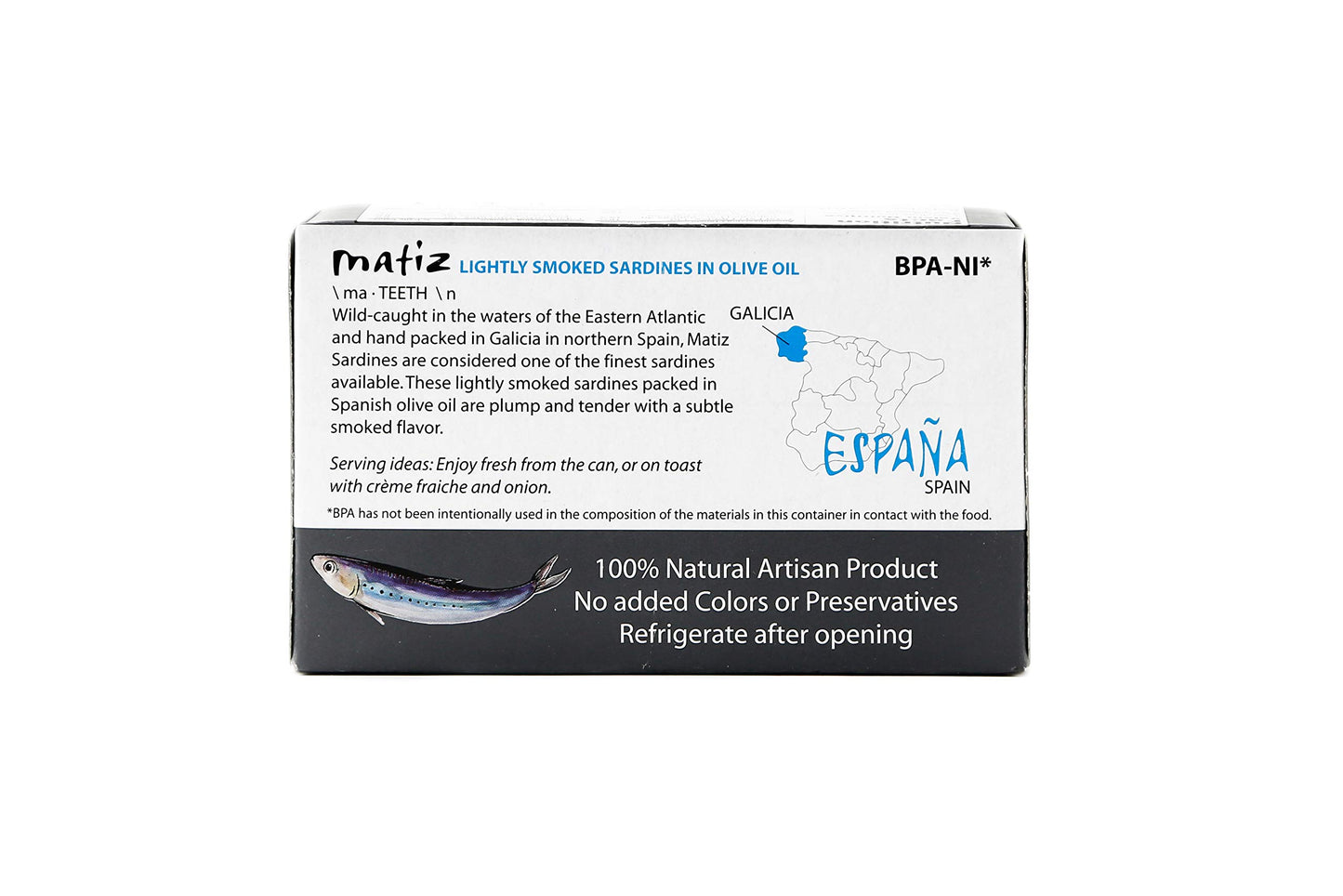 Matiz Sardines Lightly Smoked, 4.2 oz, Imported from Spain, 5 Pack