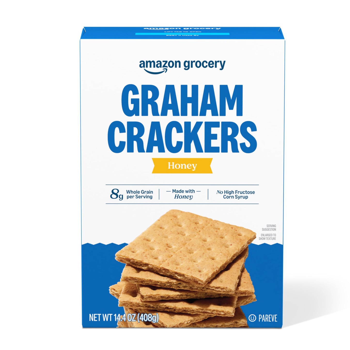Amazon Grocery Honey Graham Crackers, 14.4 Oz, Pack of 1