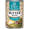 Eden Organic Butter Beans No Salt Added 15 Ounce (Pack Of 12)