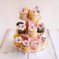 Ephlyn 50Pcs Edible Flowers Cake Topper Cupcake Toppers Wedding Themed Party Baby Shower Birthday Party Cupcake Picks Anniversar
