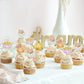 Gyufise 36Pcs Little Pumpkin Cupcake Toppers Fall Baby Shower Decorations Floral Pumpkin Cake Toppers For Thanksgiving Fall Baby
