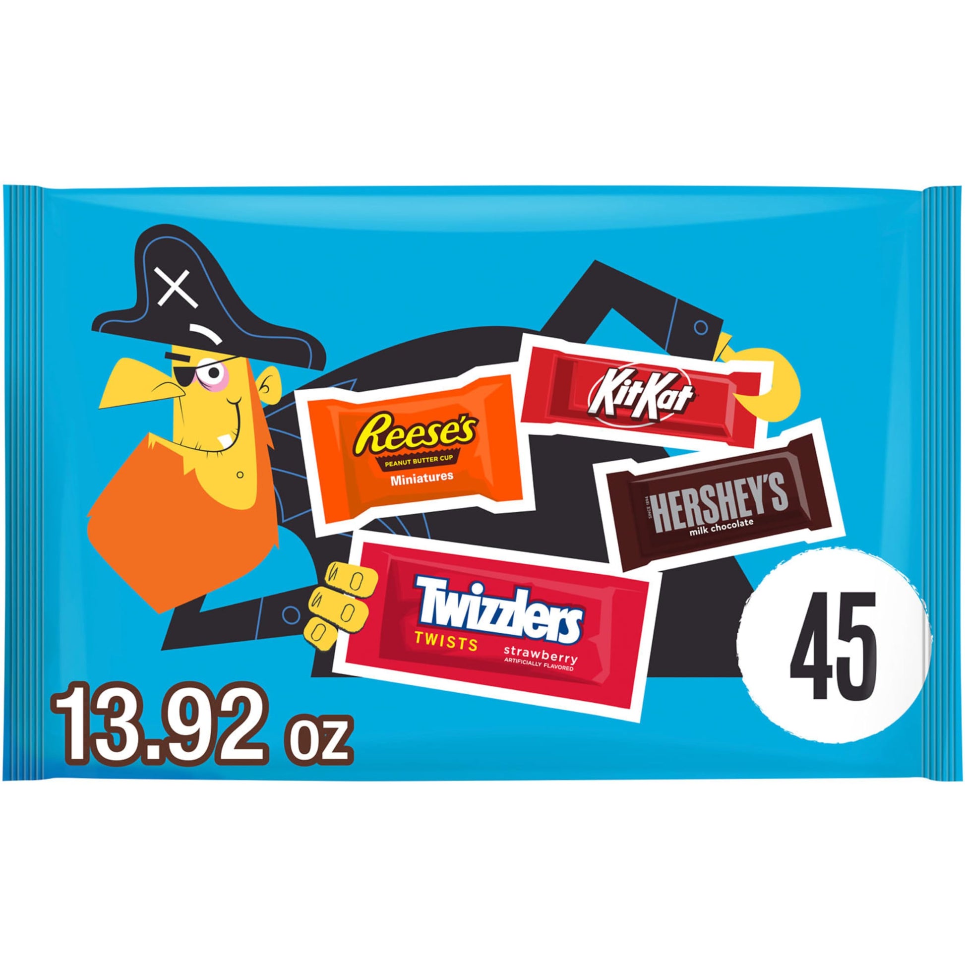 HERSHEYS Miniatures Assorted Flavored  Halloween Candy Bag  13.92 oz (45 Pieces)