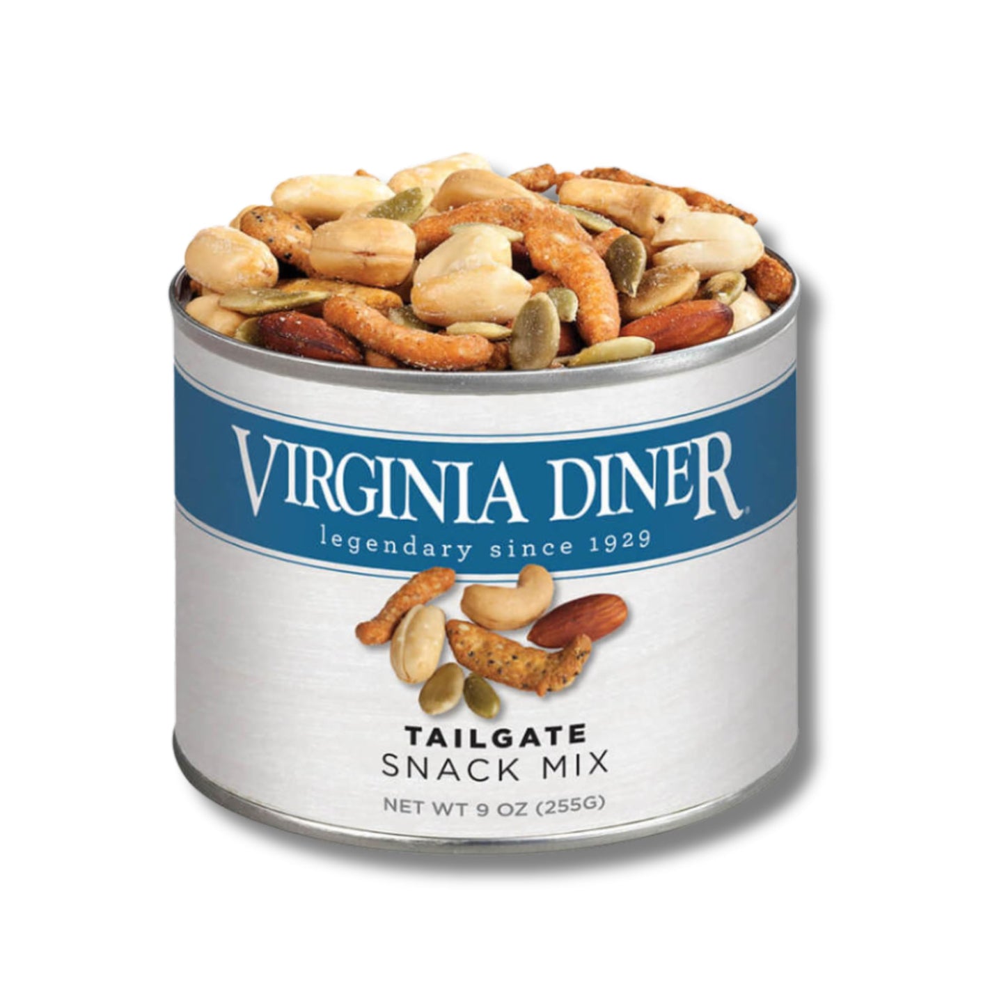 LYZAS SWEETS &   Virginia Diner Peanuts & Snack Mix Gift Bundle - 36oz Peanuts & 9oz Mix, Resealable Cans, Perfect for Tailgating