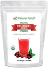 Z Natural Foods Organic Cranberry Juice Powder, Vegan, Non-GMO, Gluten-Free, 16 Ounce (Pack of 1)