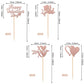 ZHUOWEISM 24 PCS Cupcake Toppers - Rose Gold Glitter Heart Picks for Valentines Day, Weddings, and Showers