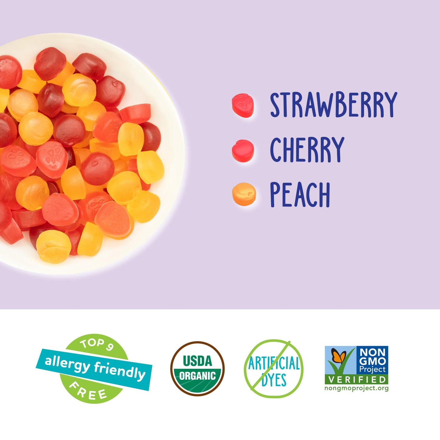 YumEarth Organic Assorted Flavor Fruit Snacks - Allergy Friendly (Top 9 Free), No Artificial Dyes or Flavors, Non GMO, Gluten Fr
