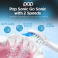 Pop Sonic Electric Toothbrush (Purple) - Travel Toothbrushes W/Aaa Battery | Kids Electric Toothbrushes With 2 Speed & 15,000-30