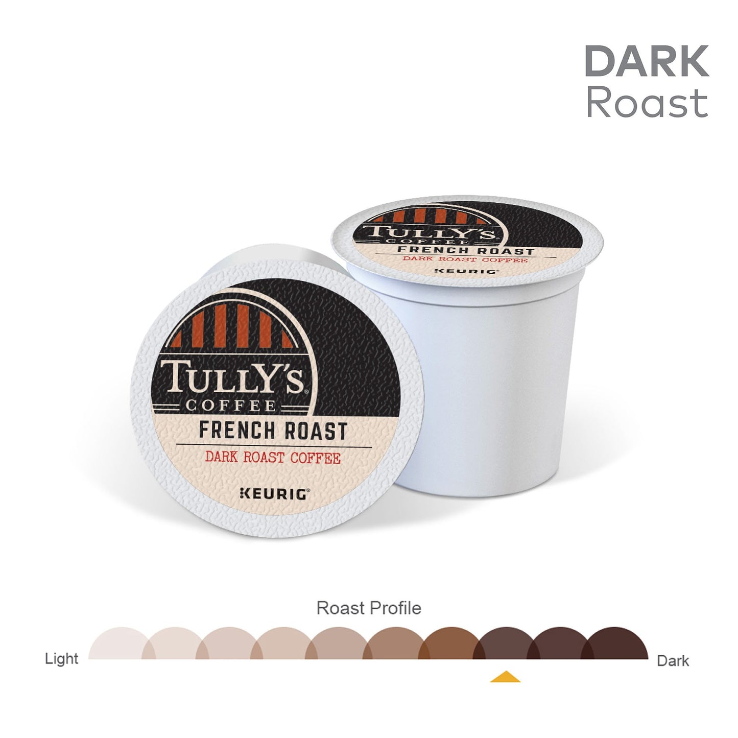 Tully'S Coffee French Roast Keurig Single-Serve K-Cup Pods, Extra Bold Dark , 12 Count