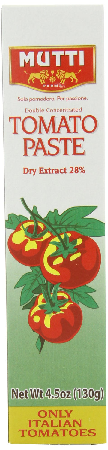 Mutti Double Concentrated Tomato Paste (Doppio Concentrato), 4.5 oz. Tube | 6 Pack | Italys #1 Brand of Tomatoes | Tube Tomato P