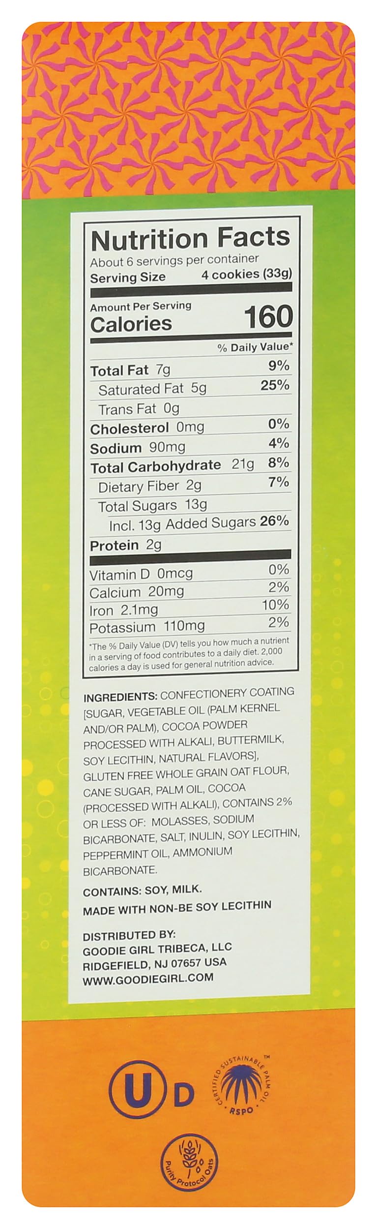Goodie Girl Mint Slim Cookies, 7 Ounce
