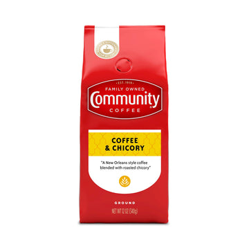 Community Coffee And Chicory Medium-Dark Roast Ground Coffee, 12 Oz