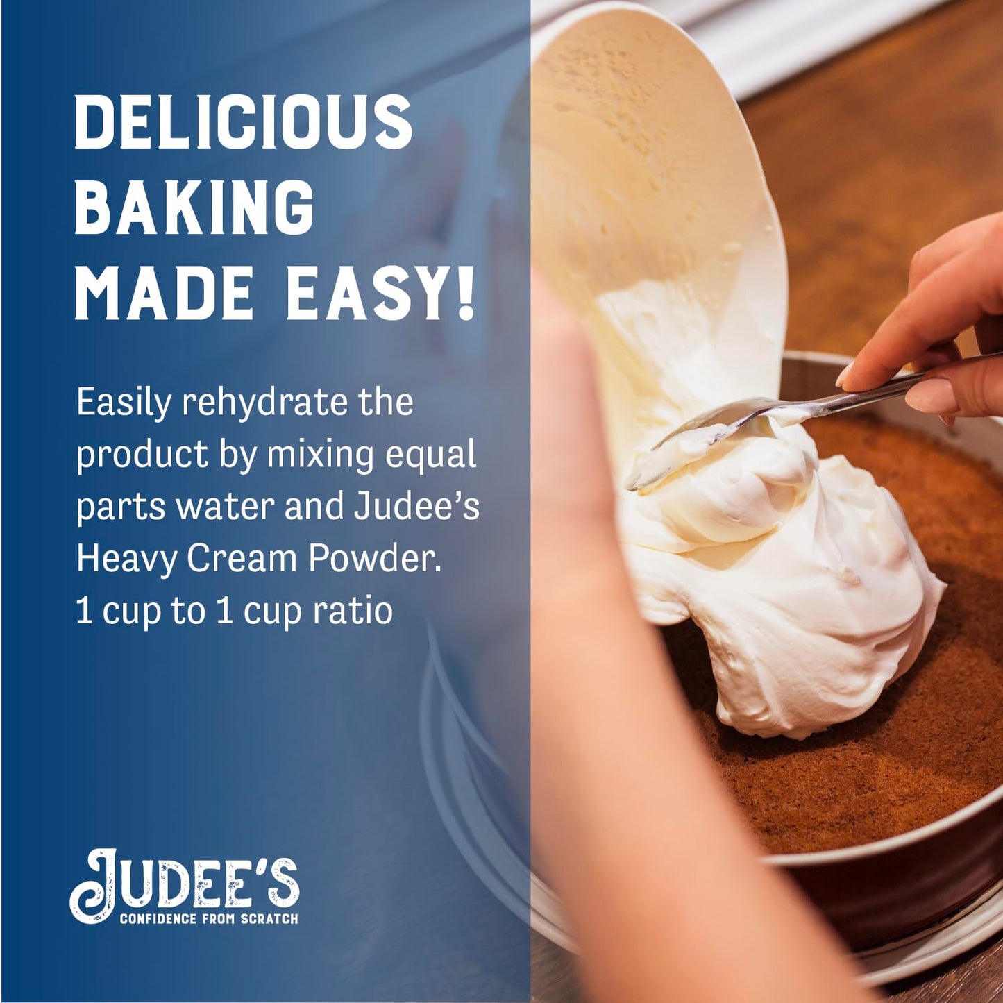 Judee s Gluten Free Heavy Cream Powder - Keto-Friendly Powdered Coffee Creamer - Shelf-Stable Powdered Creamer for Sauces & Soups - Whippable Mix for Fresh Whipped Cream - 5 Pound - Pack of 1