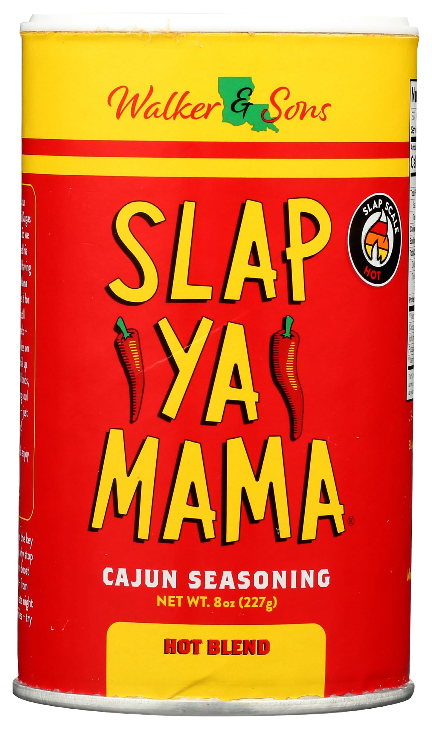 Slap Ya Mama Hot Blend Cajun Seasoning, Kosher, Gluten Free, 8 Ounce (Pack of 6)