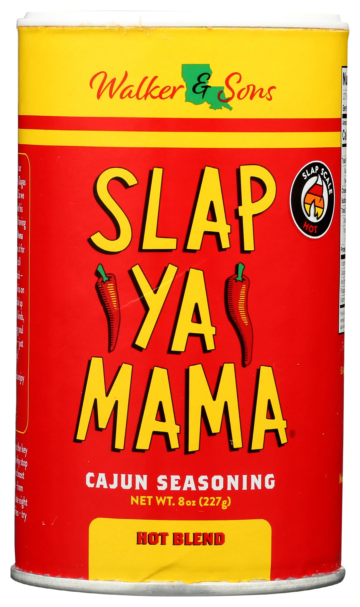 Slap Ya Mama Hot Blend Cajun Seasoning, Kosher, Gluten Free, 8 Ounce (Pack of 6)