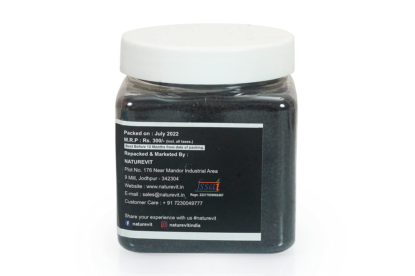 Naturevit Kalonji Seeds, 300G - [Jar Pack] | Nigella Seeds | Seeds For Hair Growth | 100% Natural | Culinary Spice | Health Bene