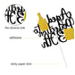 LHCING Aged To Perfection 30th Birthday Cake Topper - Black Gold Glitter Paper Decoration