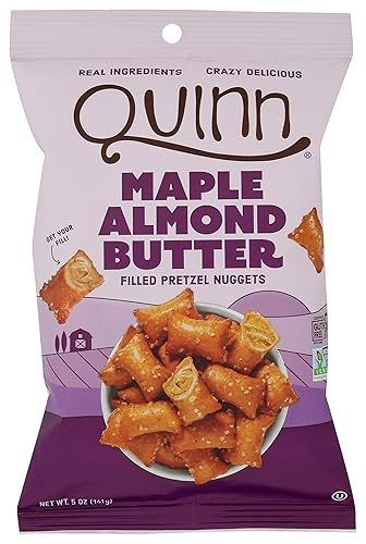 Quinn Maple Almond Butter Filled Pretzel Nuggets, 5Oz Bag