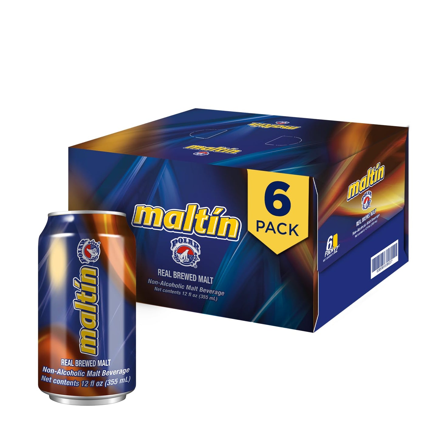 Maltin Polar Non-Beverage-Style Malt Beverage - Natural Cane Sugar Drink (6-Pack)