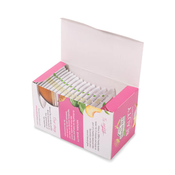 Ahmad Tea Herbal Tea, Peach, Carob, And Rose Petals 'Beauty' Natural Benefits Teabags, 20 Ct (Pack Of 1) - Decaffeinated & Sugar