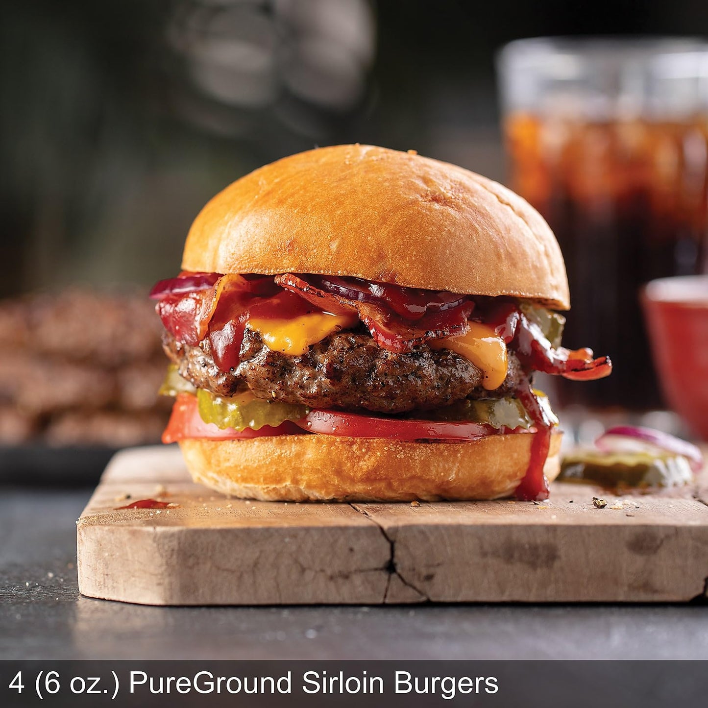 Omaha Steaks Favorites PureGround Burger Flight with Smash Burgers (4 PureGround Filet Mignon Burgers  4 PureGround Sirloin Burgers  4 PureGround Porterhouse Burgers  4 PureGround New York Strip Burgers  8 Smash Burgers)