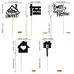 Rssta i Cupcake Toppers 30 Pack Paper Housewarming Decorations 2.8x4.6 inches Black Design 1