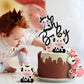 Pinkunn 13 Pcs Cow Baby Cake Topper Farm Cake Decor Cow Cake Decorations With Cow Miniature Figurines Animal Birthday Party For