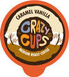 Crazy Cups Flavored Coffee Pods, Caramel Vanilla, Single Serve For Keurig K Cups Machines, Medium Roast In Recyclable Pods, 22 C