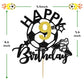 Aeryourtar Glitter Soccer Cake Topper, Paper Decoration for 9th Birthday Party, Soccer Theme, Kids Birthday Supplies